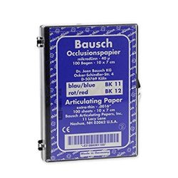 Papel Oclusal Bausch 40µ Azul Cx.100