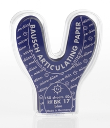 Papel Oclusal Bausch 40µ Fer.Azul 150f