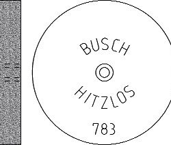 Hitzlos Roda Abrasiva Busch 783/250 Cx12