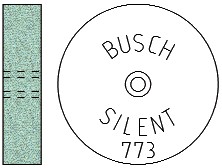 Silent Roda Abrasiva Busch 773/190 Cx.12