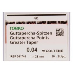 Pontas Gutta 04 Roeko Nº 40 28mm Cx.60