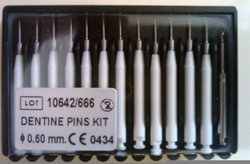 Pins Dentinarios Tit. CA 0,60 - Cx.12